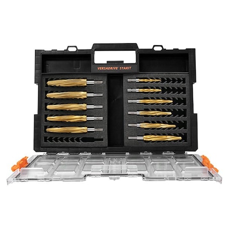 Versadrive HMT Stakit ETOP4 Impact Reamer Set 1/2-1-1/16'' 10pc + 1/2'' Adapter 501040-SET10